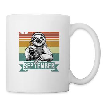 Faultier Legendär seit September 1987 Geburtstag - Tasse - Weiß - Rechts