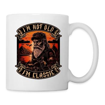 I m not old I m classic Motorrad biker - Tasse - Weiß - Rechts