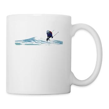 Skiing, Ski Touring, Skiing, Backcountry Skiing - Mug - white - Right