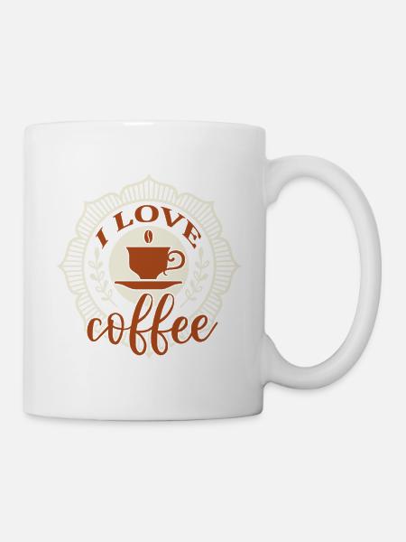 I Love Coffee - Tasse - Weiß