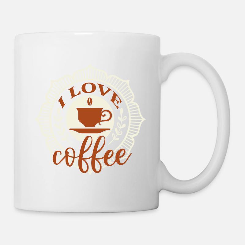 I Love Coffee - Tasse - Weiß