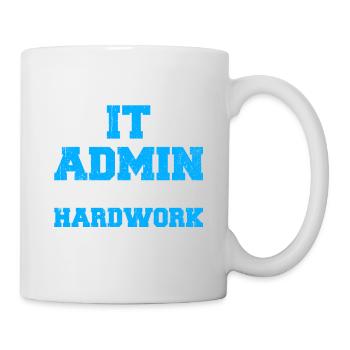 Je suis un administrateur informatique parce que cela ne me dérange pas de travailler dur - Mug blanc - blanc - Droite