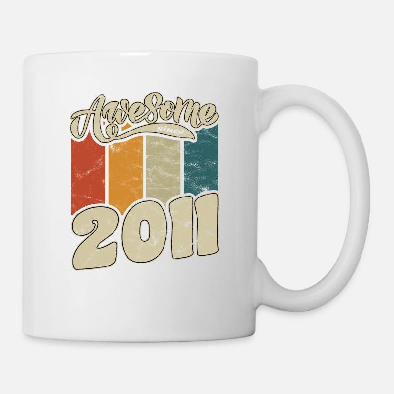 2011 Birthday Awesome since Retro - Mug - white