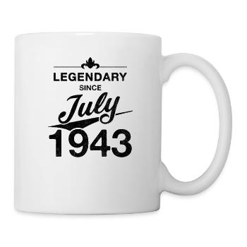 80. Geburtstag Legendär Juli 1943 Jahrgang 43 - Tasse - Weiß - Rechts