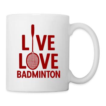 Badminton - Tasse - Weiß - Rechts