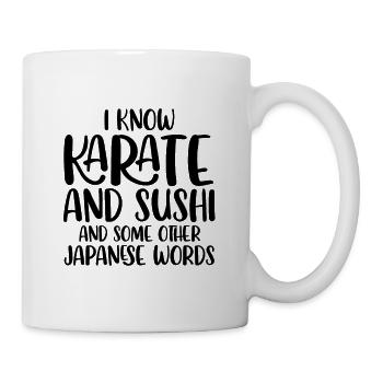 Japanischer Kampfsport Karate - Tasse - Weiß - Rechts