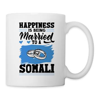 Drapeau somalien Somalie Le bonheur est marié avec - Mug blanc - blanc - Droite
