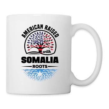 Un Américain élevé avec des racines somaliennes Somalie somalienne - Mug blanc - blanc - Droite