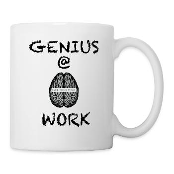 Genius at work funny literary - Mug - white - Right