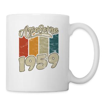 1959 Geburtstag Awesome since Retro - Tasse - Weiß - Rechts