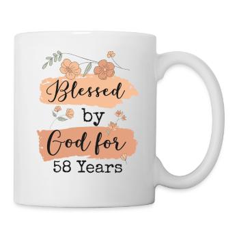 Birthday 58 Gift Quote Funny - Mug - white - Right