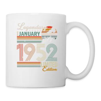 70e anniversaire Légendaire Janvier 1952 Année 52 - Mug blanc - blanc - Droite