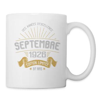 Septembre 1926 97 Ans Anniversaire Vintage Cadeau - Mug blanc - blanc - Droite