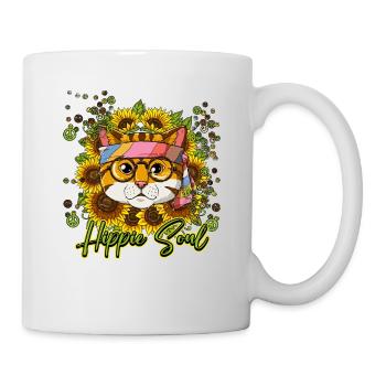 60s 70s Costume Hippie Soul - Mug blanc - blanc - Droite