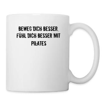 Pilates - Beweg dich besser, fühl dich besser mit - Tasse - Weiß - Rechts