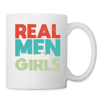 Real Men Make Girls Funny Future Papa - Mug - white - Right