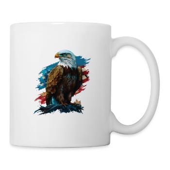 Gawd Bless Murica American Bald Eagle Funny - Mug - white - Right