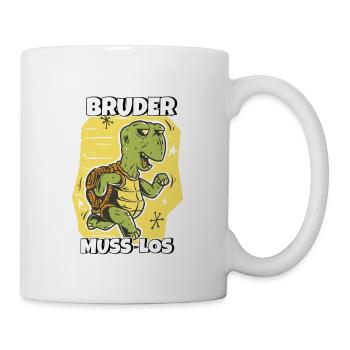 Bruder muss los - Tasse - Weiß - Rechts