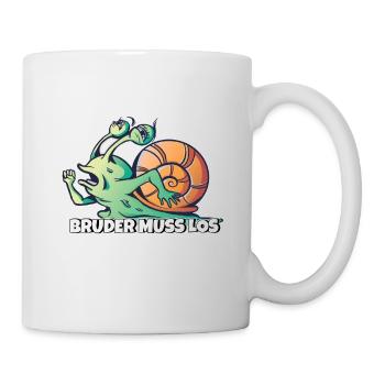 Bruder muss los - Tasse - Weiß - Rechts