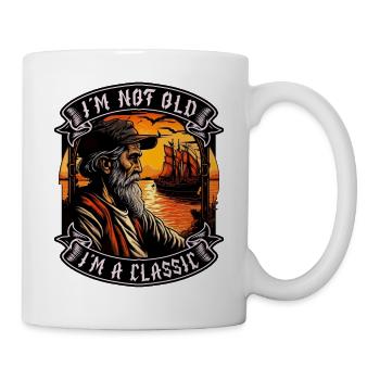 Je ne suis pas vieux, je suis un passionné de bateaux classiques - Mug blanc - blanc - Droite