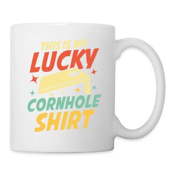 Cornhole Spiel Outdoor Bean Bag Sackloch für - Tasse - Weiß - Rechts