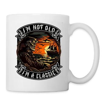 Je ne suis pas vieux, je suis un passionné de bateaux classiques - Mug blanc - blanc - Droite