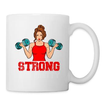 strong and pretty - Mug - white - Right