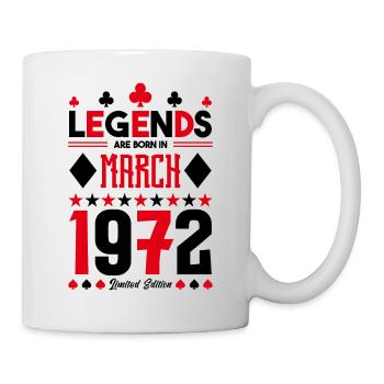 cadeau d'anniversaire Mars 1972. jeux de carte . - Mug blanc - blanc - Droite