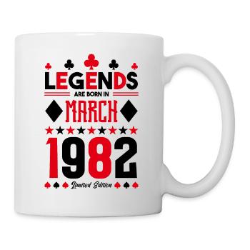 cadeau d'anniversaire Mars 1982. jeux de carte . - Mug blanc - blanc - Droite