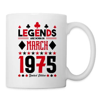 cadeau d'anniversaire Mars 1975. jeux de carte . - Mug blanc - blanc - Droite