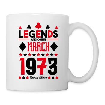 cadeau d'anniversaire Mars 1973. jeux de carte . - Mug blanc - blanc - Droite