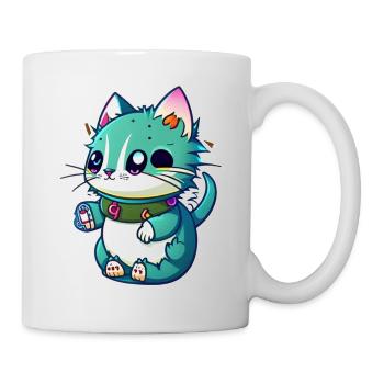 mignon petit chat kawaii - manga - Mug blanc - blanc - Droite
