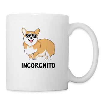 Funny sayings and pets corgi incorgnito - Mug - white - Right