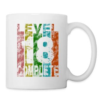 18. Geburtstag Junge Mädchen Level 18 Jahre 2005 - Tasse - Weiß - Rechts