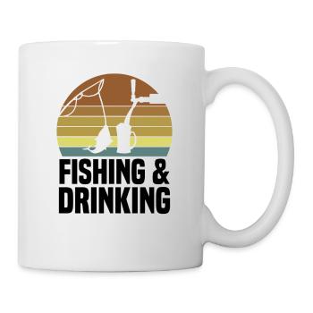Fish Hook Fish Funny Rods - Mug - white - Right