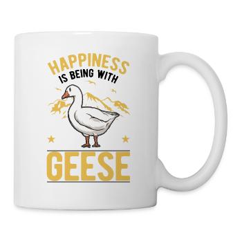 Oies Bonheur Amoureux de l’oie Éleveurs d’oies - Mug blanc - blanc - Droite