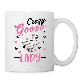 Crazy Goose lady geese goose breeder - Mug - white - Right