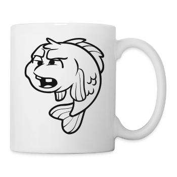 Poisson - planifié et grincheux - Mug blanc - blanc - Droite