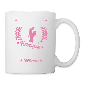 Verkäuferin Muttertag Einzelhandel Verkäufer - Tasse - Weiß - Rechts