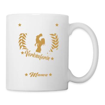 Verkäuferin Muttertag Einzelhandel Verkäufer - Tasse - Weiß - Rechts
