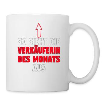 Verkäuferin Muttertag Einzelhandel Verkäufer - Tasse - Weiß - Rechts