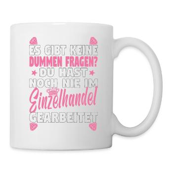 Verkäuferin Muttertag Einzelhandel Verkäufer - Tasse - Weiß - Rechts