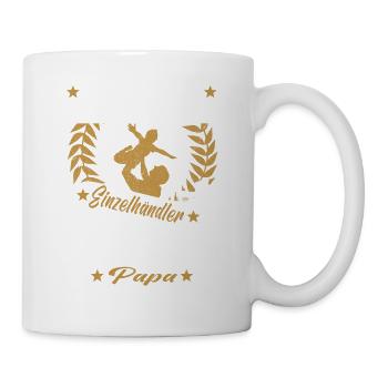 Verkäufer Vatertag Einzelhandel Einzelhändler Papa - Tasse - Weiß - Rechts