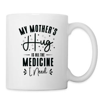 Beste Medizin Mutter Umarmung Oma Eltern Familie - Tasse - Weiß - Rechts