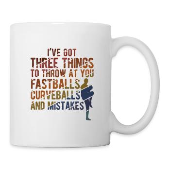 Baseball - Tasse - Weiß - Rechts