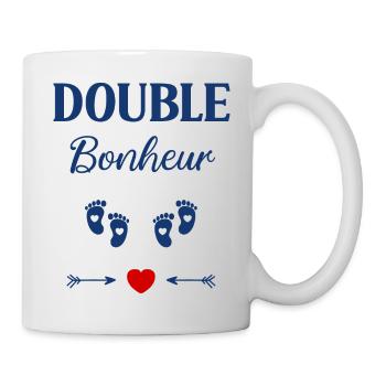 Double bonheur - Mug blanc - blanc - Droite