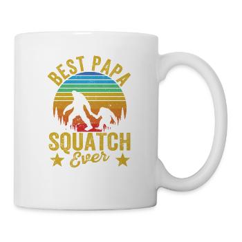 Meilleur squatch Papa Ever Funny Sasquatch - Mug blanc - blanc - Droite
