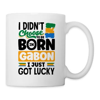 Gabonese Gabon Gabonese Flag I Just Got Lucky - Mug - white - Right