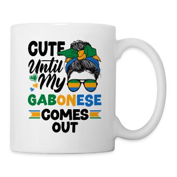 Gabonese Gabon Gabonese Flag Cute Until My - Mug - white - Right