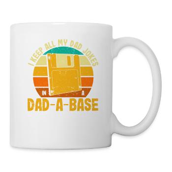 I keep all my dad jokes in a dad A base - Mug - white - Right